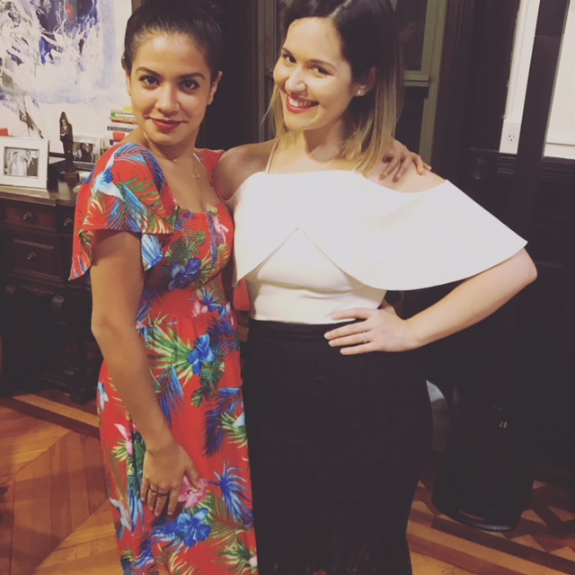After a performance of Venezuelan music with Venezuelan folk singer Ana Carmela.