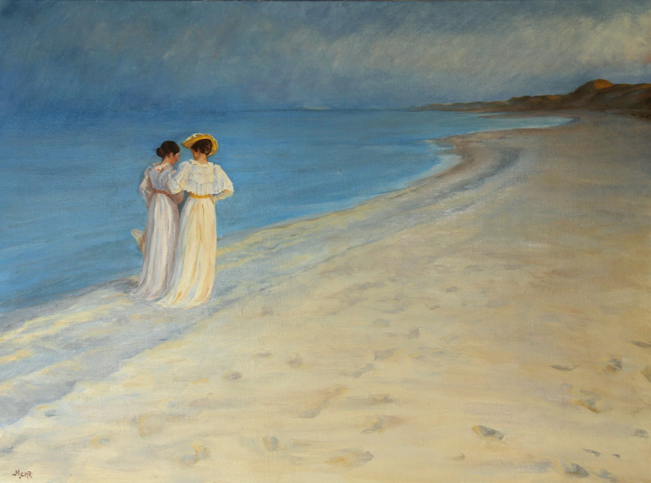 Study of Summer Evening on Skagen Southern Beach by P.S. Krøyer, 1893