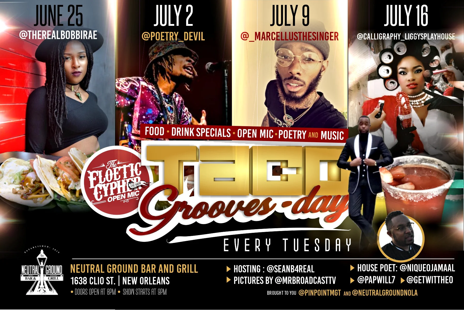 Floetic Cypher Presents: "Taco Grooves-Day" Featuring Bobbi Rae