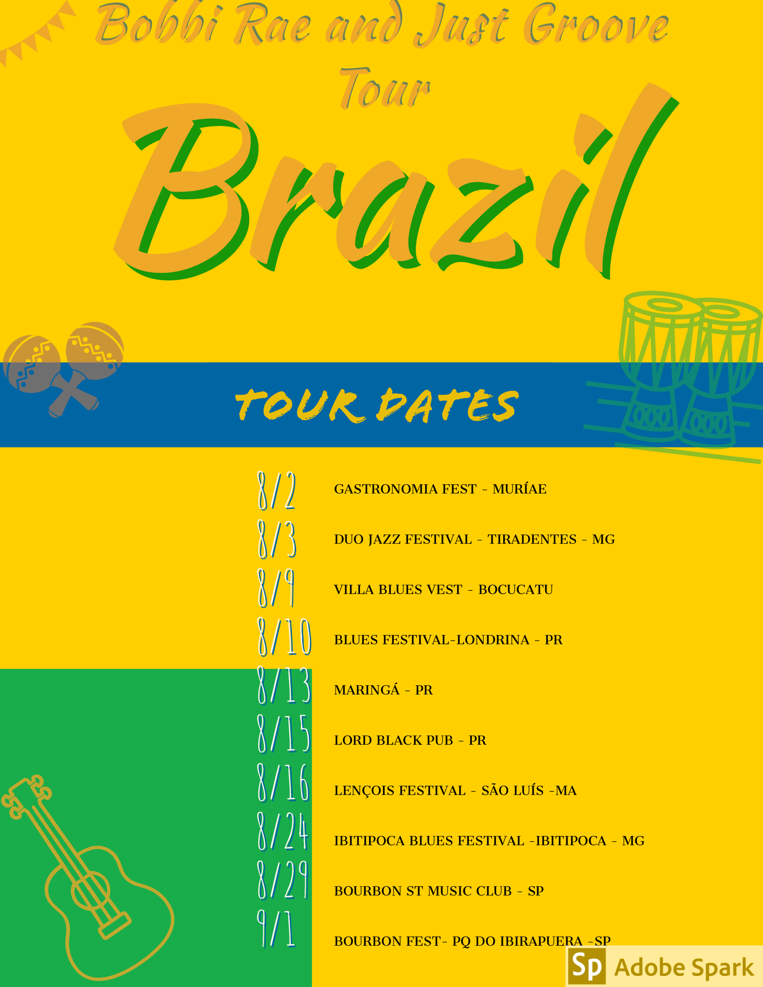 Bobbi Rae and JustGroove Tour Brazil