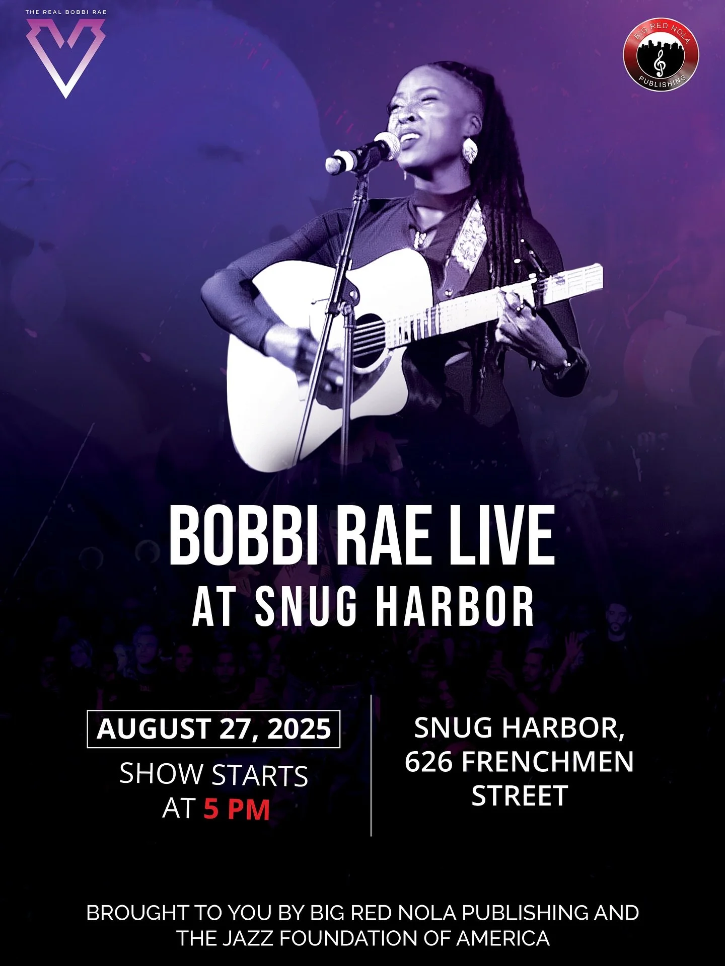 ‼️Mark your calendars‼️
On August 27, 2025, I&rsquo;ll be live at Snug Harbor and I&rsquo;m pulling up with some of the most gifted musicians to bless the stage with me.
@killa_onthekit @saintmercedes_ @yizracyahh @lyfeizmusiq 

it&rsquo;s more than 