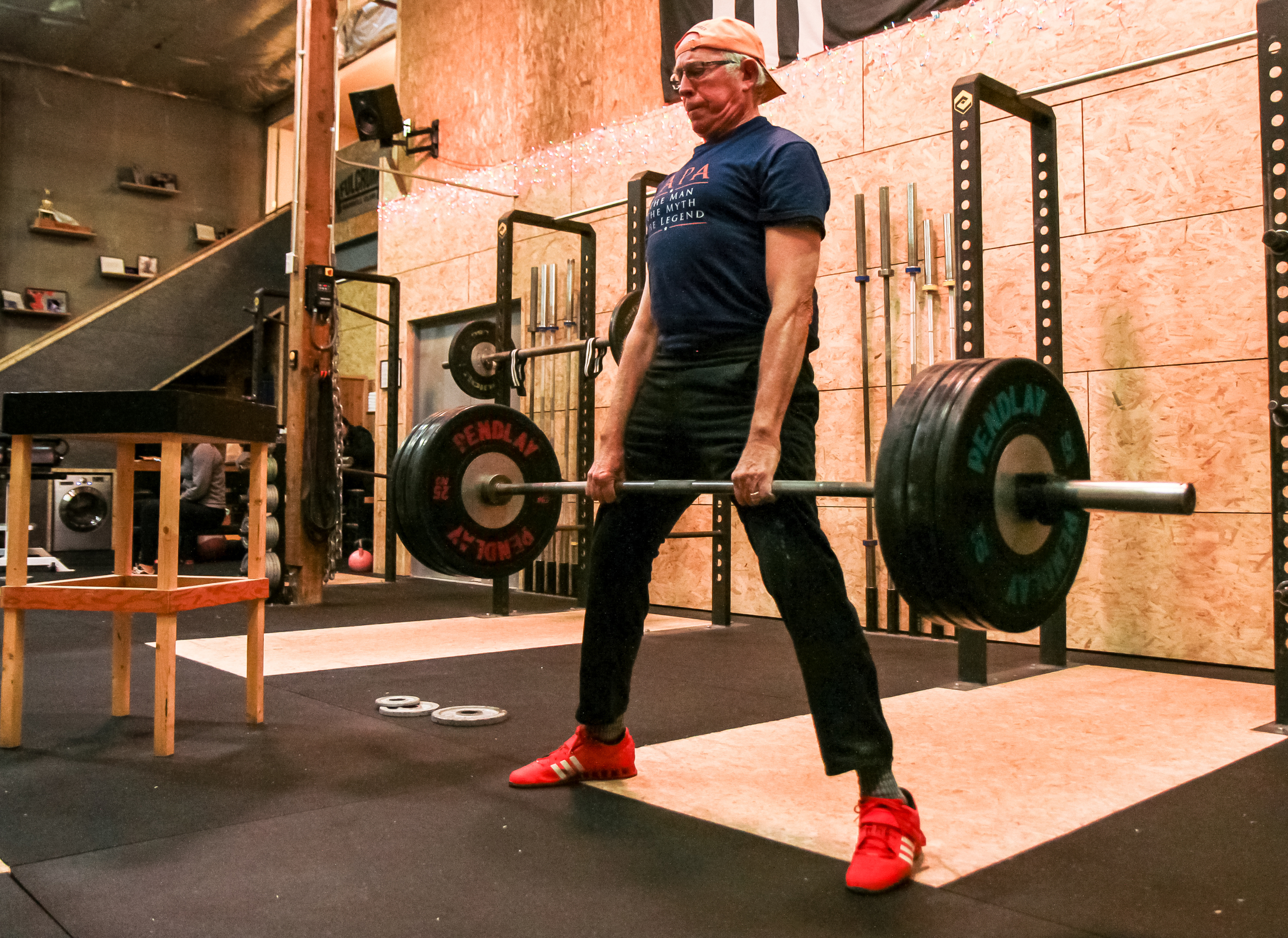 Dr. Michael Soules deadlifting 120 kilos (264 pounds). 