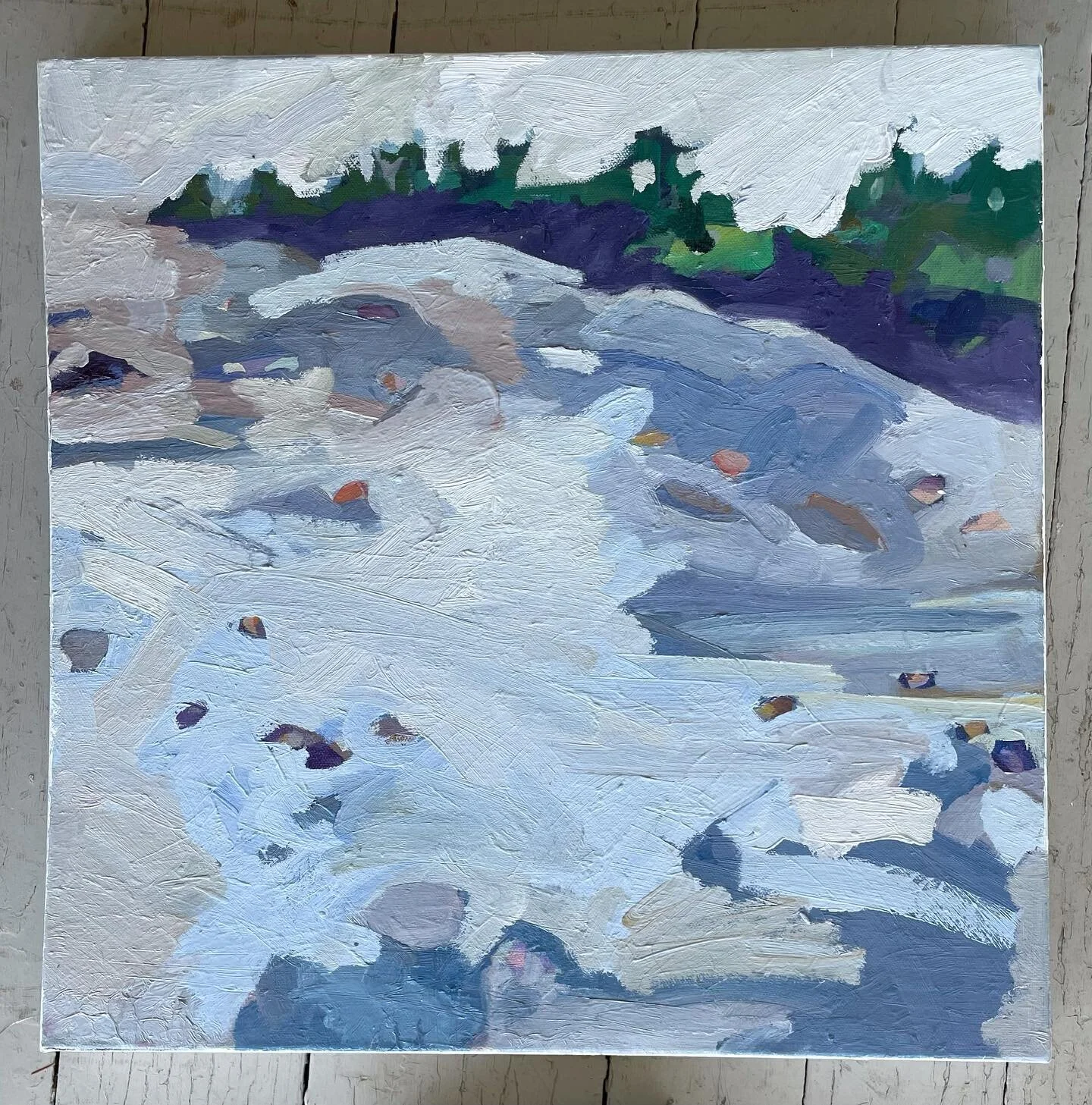 I am home and so excited to get started on new work with a clean studio. 

The last two abstracts from my summer series are on super sale. 

There are some exciting shows in the mix for fall 2022 &amp; spring 2023.

.
16x16 / $150 SOLD !! 
oil on can