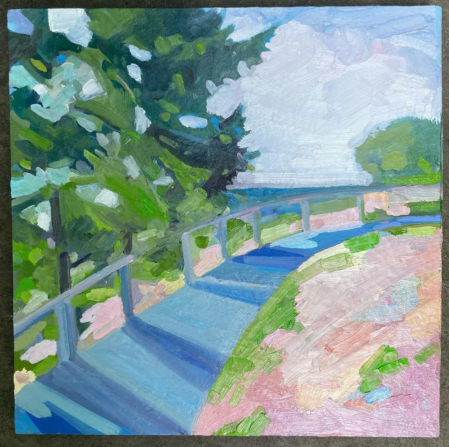 Another look at a familiar view. 
16x16 oil on board 
available.