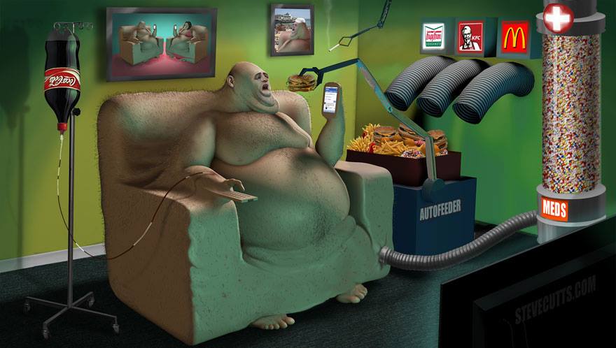 Illustrated by Steve Cutts.