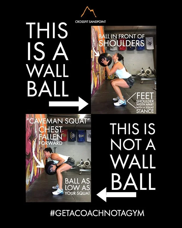 Wall Balls! Everyone's favorite right? 😆⁠
⁠
Always remember to descend down into a full squat, and use the full joy of having to do wall balls😉 to drive up through your heels, and aggressively extend hips and knees! Catch high, Throw high!⁠
⁠
⁠
Are
