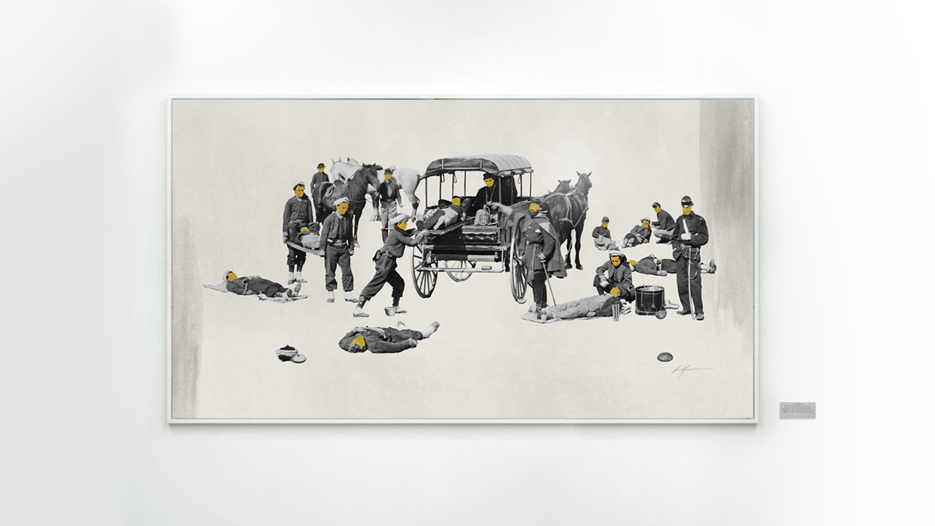 AFTERMATH INSTALLATION - collage, acrylic, gold leaf