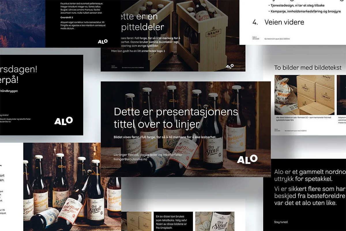 Powerpoint-mal for Alo uten like