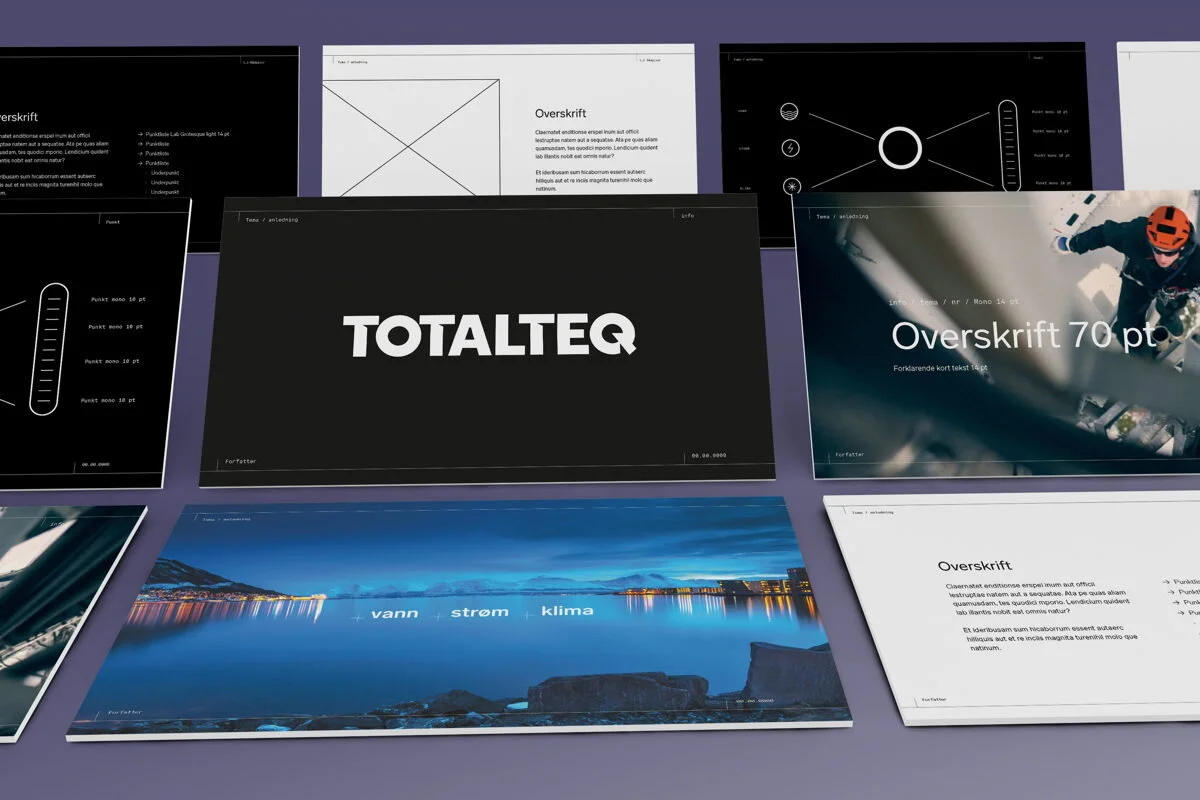 Powerpoint-mal for Totalteq, designet av TANK