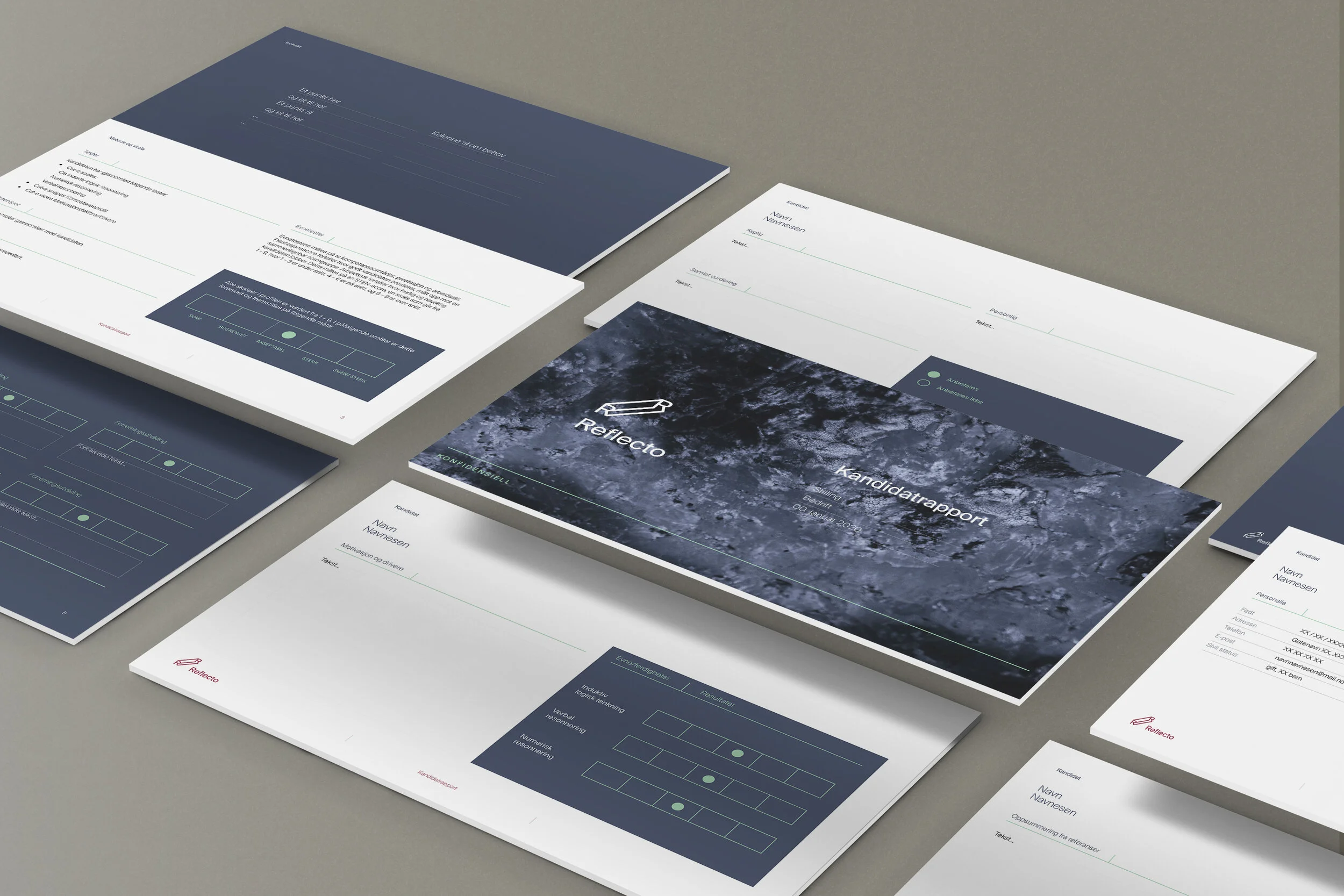 Rapportmal i Powerpoint for Reflecto