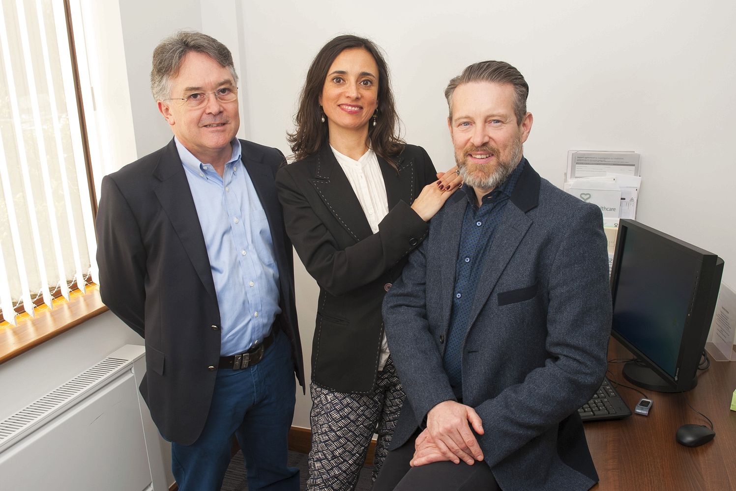 Mike Lousada at the new Sexual Wellness Clinic with partner Dr Louise Mazanti and Surgeon Jeremy Latham | Image by Chris Balcombe via The Sun