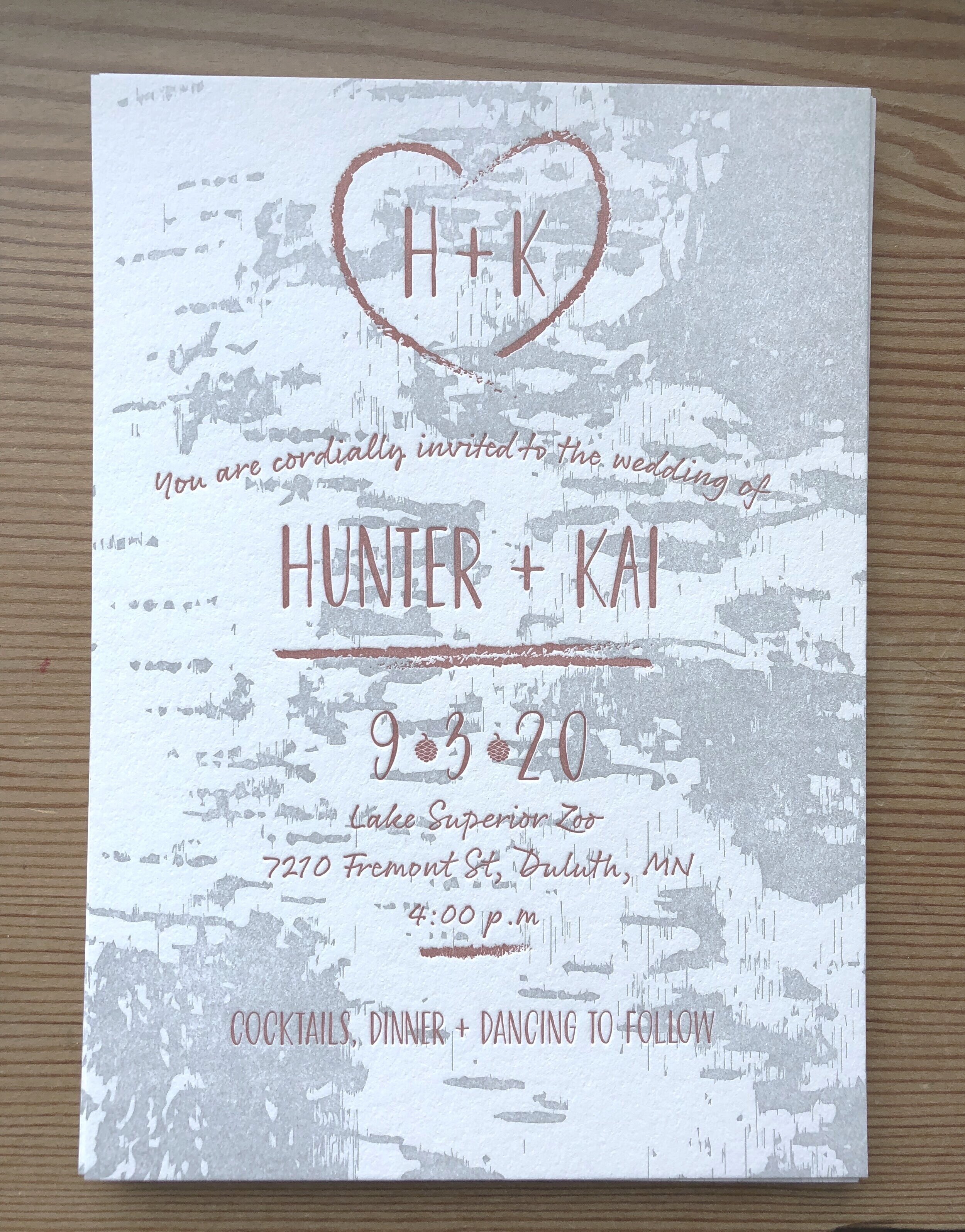 BIRCH BARK INVITE