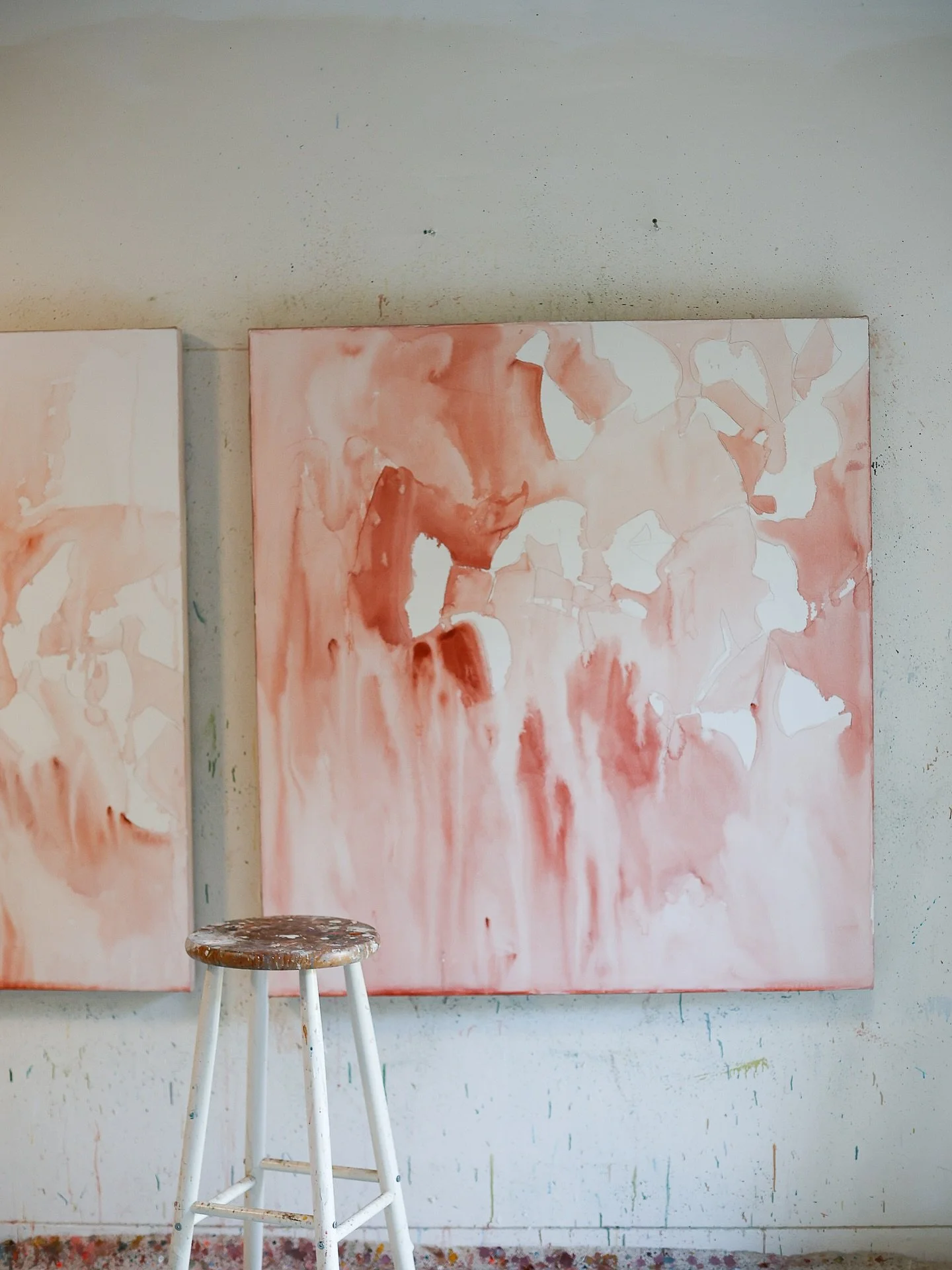 The not very exciting behind the scenes of starting over again, a process I love because it means a studio cleanup and reevaluation of materials needed. I always start new work before the other work is done, because of momentum and keeping the flow. 
