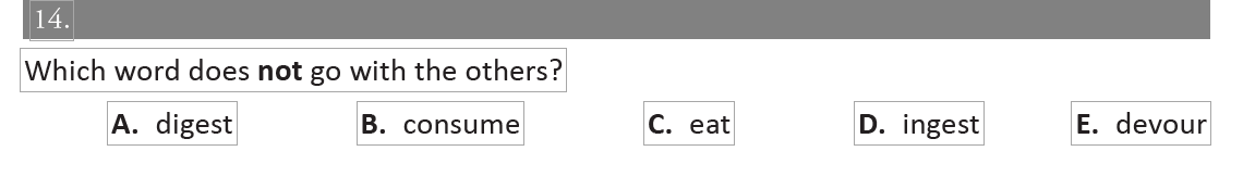 verbal classification question
