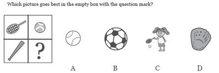 cogat Level 5/6 pictoral analogy question