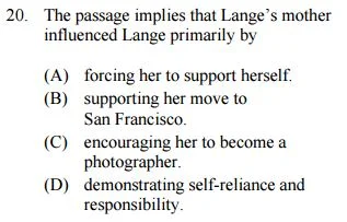 Middle Level Reading Comprehension: Practice Question