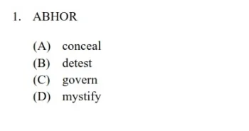ISEE Sample question: Synonym