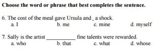 Language Word Usage - Samples