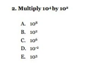 HSPT Practice Test - Math Concept Question - Sample