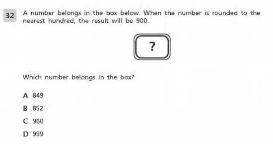 3rd Grade Math example : Number and Operations in Base 10