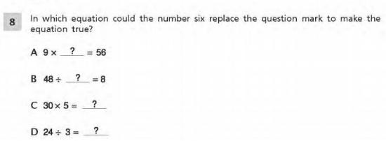 Common Core Math Examples - Operations and Algebraic Thinking Sample Question