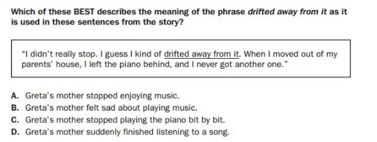 Georgia Milestones practice test 4th grade - 4th Vocabulary sample