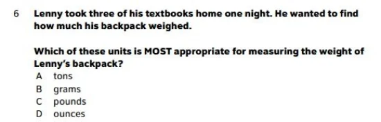 GMAS 4th grade - Units sample