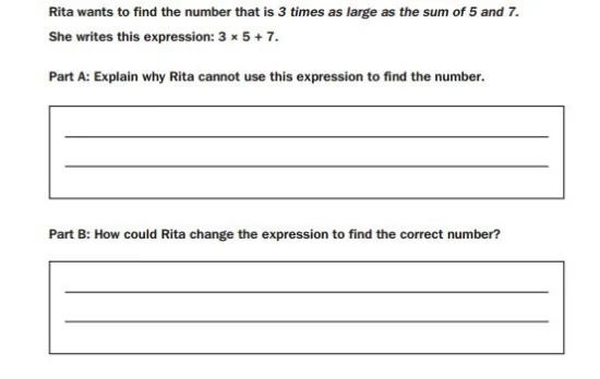 GMAS 5th grade - Operations and Algebraic Thinking sample