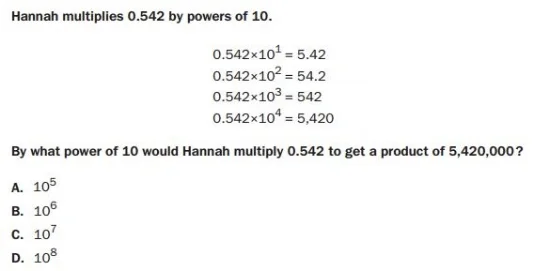 GMAS 5th grade - Number and Operations Base 10 sample