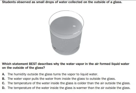 GMAS 5th grade - - Physical Science sample