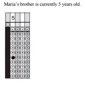 new SHSAT - Grid Answer sample
