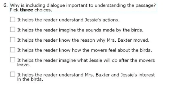SBAC Practice Test 3rd Grade - Multiple Answers sample