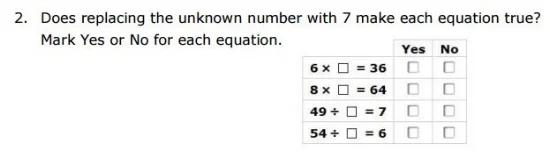 SBAC Practice Test 3rd Grade - Multiplication and Division sample