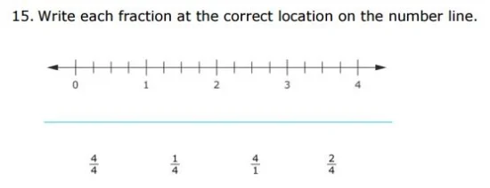 SBAC -3rd Grade - Fractions sample