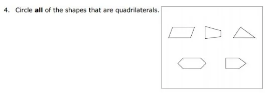 SBAC - 3rd Grade - Shapes sample