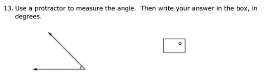 Free SBAC Practice Test 4th Grade - angles sample