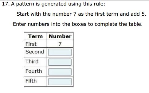 Smarter Balanced Practice Test - 4th gradePatterns sample