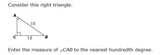 Smarter Balanced Practice Test PDF - 11th grade Right Triangle sample