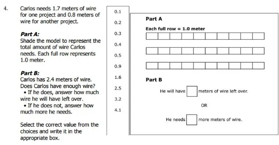 Smarter Balanced Practice Test - 6th gradeProblem Solving sample