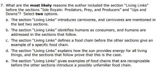 OAKS Practice Test - 7th gradeSections of Text sample