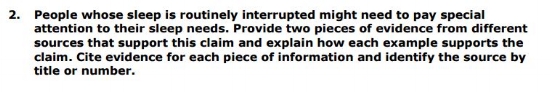 OAKS - 7th grade Performance task Research Question sample