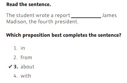 NWEA Practice Test 3rd Grade Test - Grammar sample