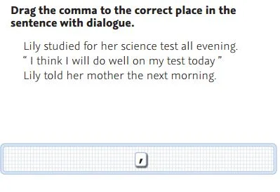 NWEA Practice Test 3rd Grade Test - Drag and Drop sample