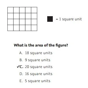 NWEA Practice Test 3rd Grade Test - Area sample