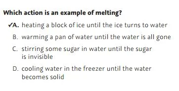 NWEA Practice Test 3rd Grade Test - Physical Science sample