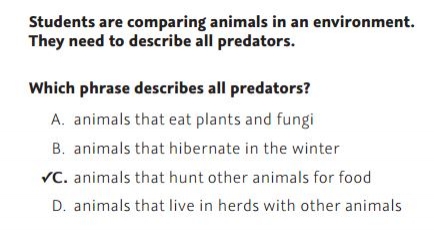 NWEA Practice Test 3rd Grade Test - Life sample