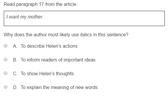 MCA Practice Test - 3rd grade sample