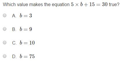 MCA Practice Test - 5th Algebra sample
