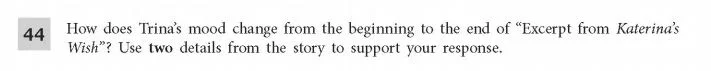 ELA Practice Test 6th Grade - Short Response 2 sample