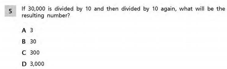 NYS Math Practice Test 4th Grade - Base 10 sample